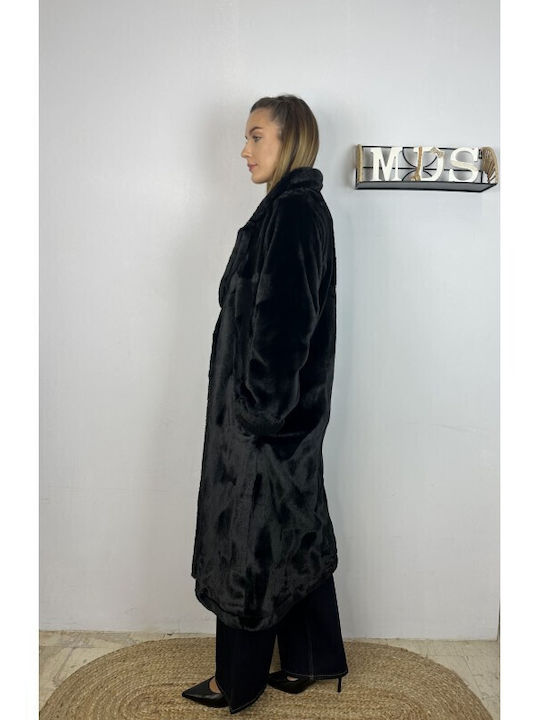 Women's Long Fur Black