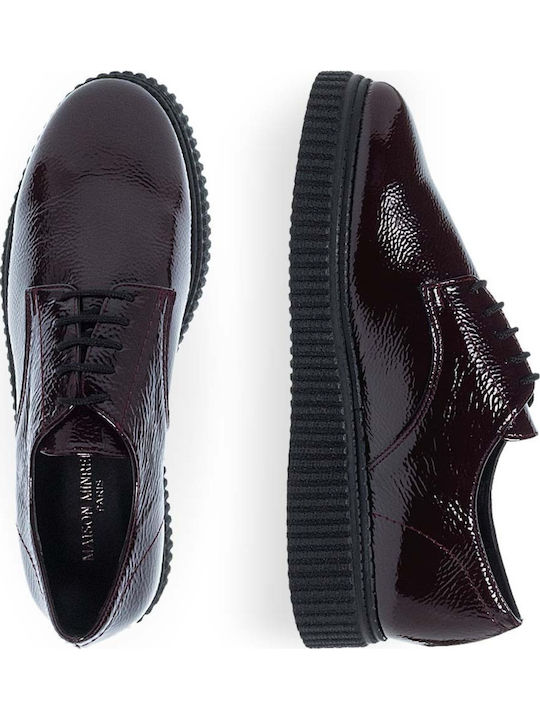 Damen Oxfords in Burgundisch Farbe