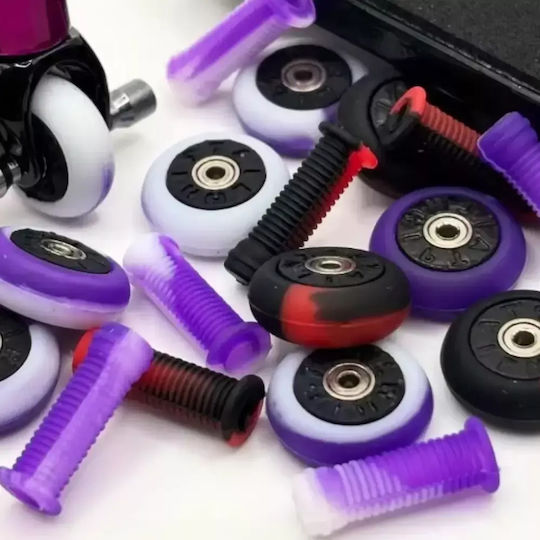 Tailwhip Wheels Grips Set Red Swirl