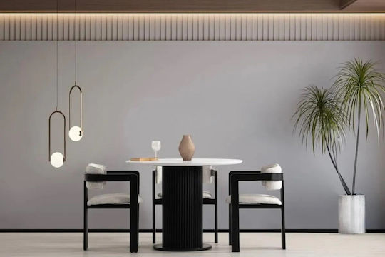 Masă De Dining 4 Scaune Design Modern 90x90cm