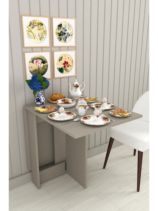 Сгъваема Трапезна Маса Mdflam 133x75x75 См Сив Пепел