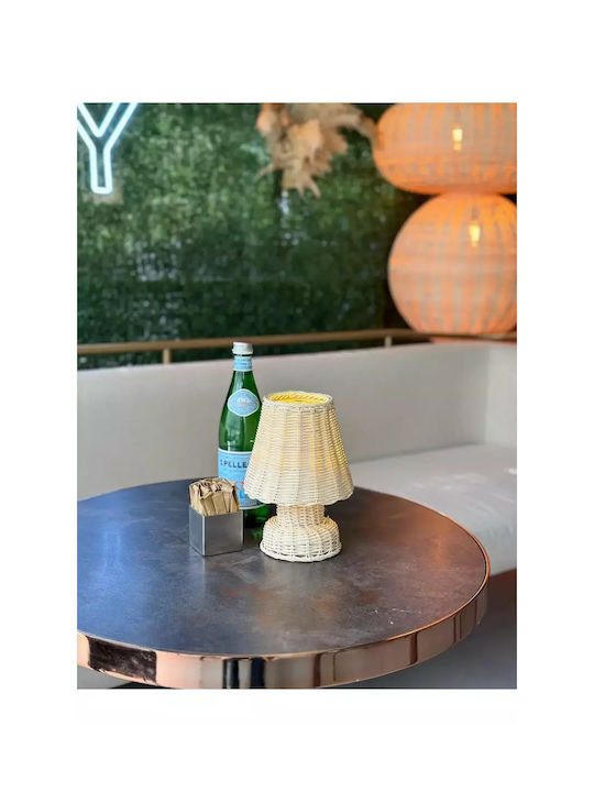 Rattan & Bambu Wireless Tischlampe