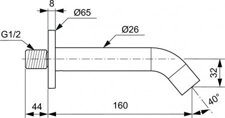 Ideal Standard Joy Σετ Μίκτης & Στόμιο Εντοιχισμού για Ντουζιέρα Ασημί