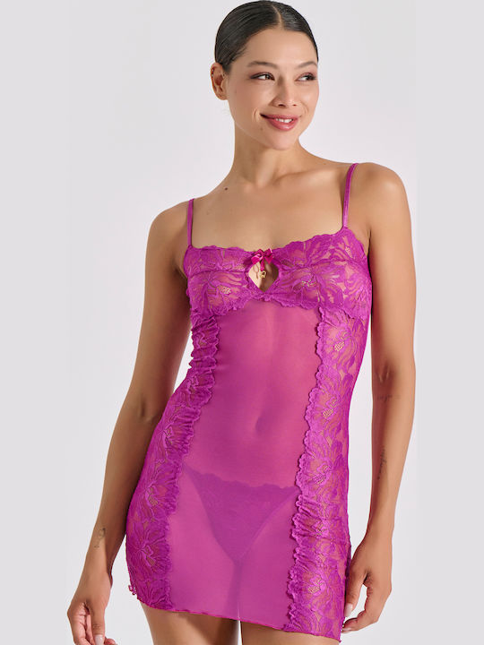 Milena by Paris Γυναικείο Νυχτικό Magenta