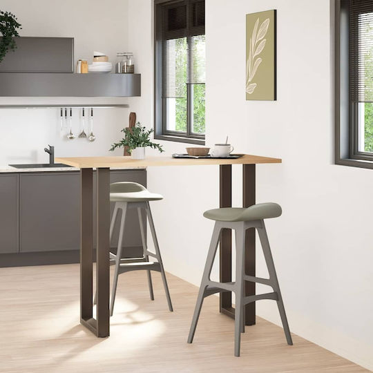 vidaXL Metallic Furniture Leg 2 Pieces Suitable for Table / Coffee Table 40x110x110cm Natural