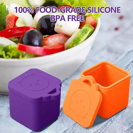 Pandaboo Kids' Food Container made of Silicone Purple