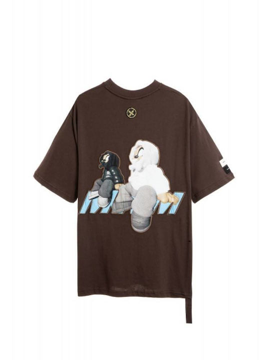 Mod Wave Movement Tricou Brown