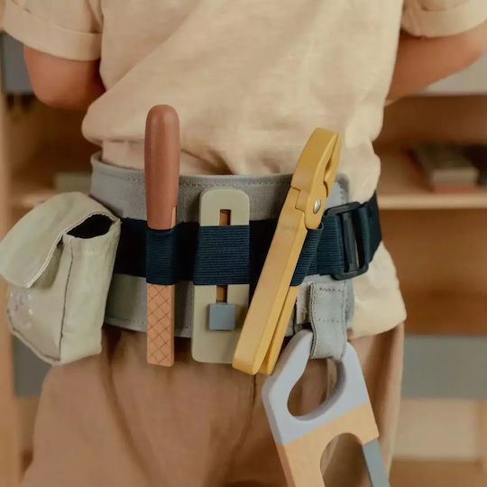 Little Dutch Handyman Belt with Wooden Tools for Ages 3+