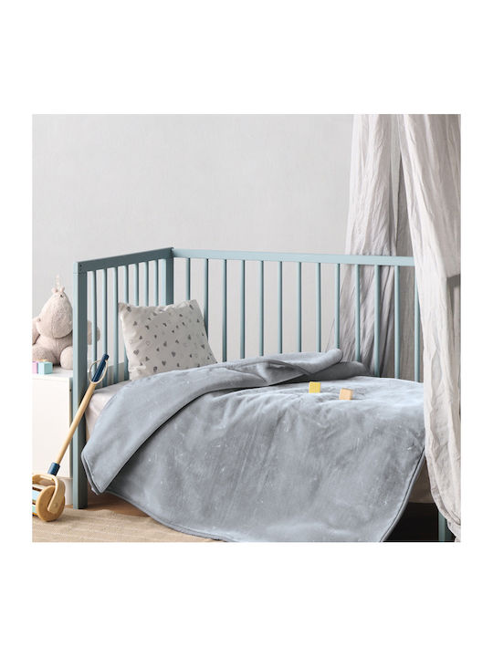 Kentia Κουβέρτα Κούνιας Baby Notte Γκρι 100x140εκ.