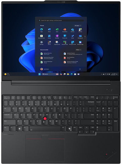 Lenovo ThinkPad E16 Gen 3 16" IPS FHD+ (Nucleu 7-240H/16GB/512GB SSD/W11 Pro) Negru (Tastatură Engleză Internațională)