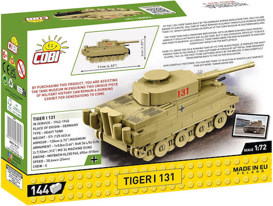 Cobi Τουβλάκια Tiger I 131 για 6+ Ετών 144τμχ