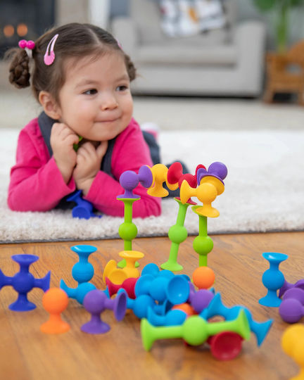 Fat Brain Toys Jucărie de Construcție din Plastic Squigz Deluxe Kit pentru Copii 3+ ani+ Ani
