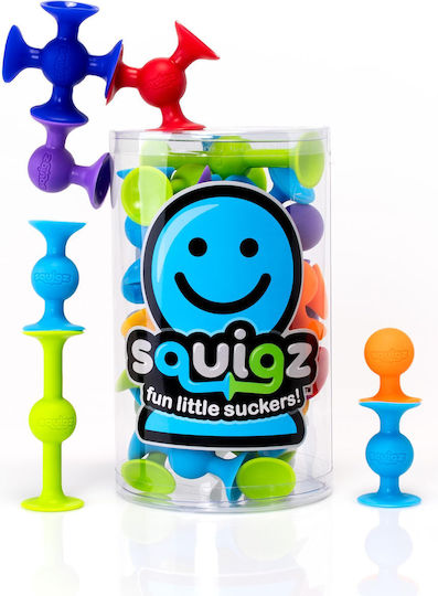 Fat Brain Toys Παιχνίδι Κατασκευών Πλαστικό Squigz Starter Set για Παιδιά 3+ Ετών