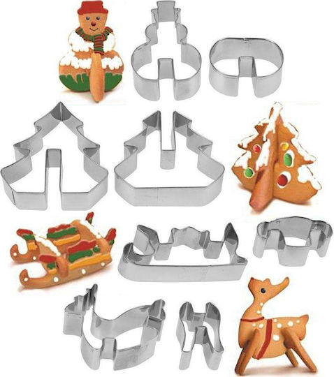 Set tăietori de biscuiți 3D pentru turtă dulce de Crăciun 3140
