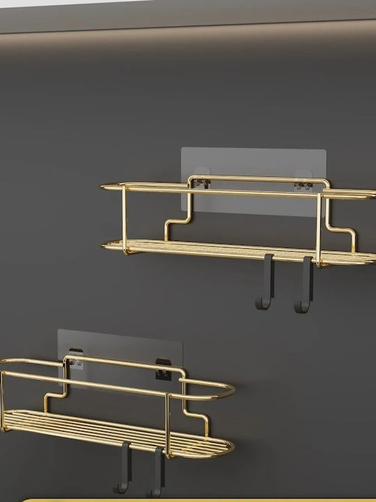 SteweHome Wall Metal Shelf 32x8x7cm Gold