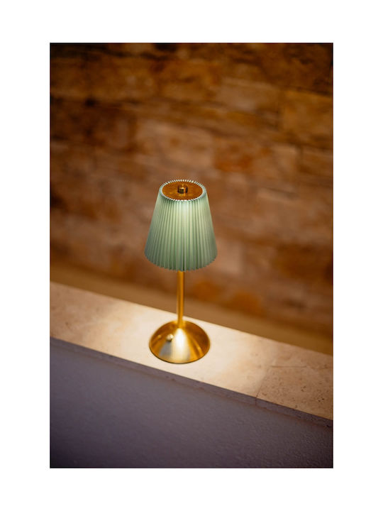 Klikareto Tischlampe mit Grün Schirm und Basis
