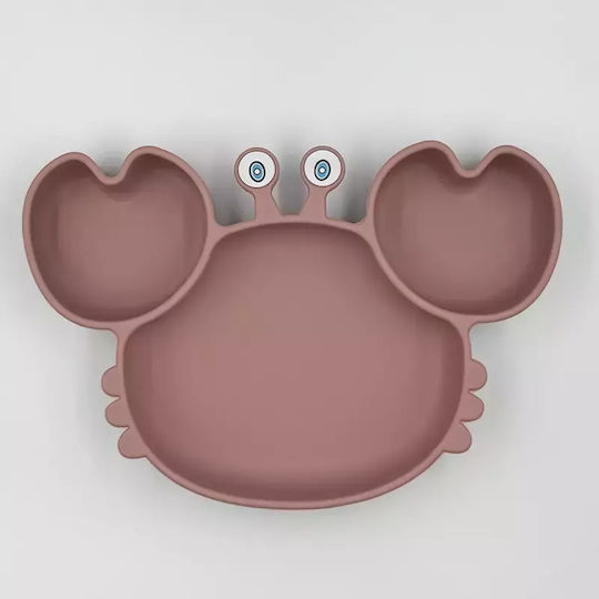 Pandaboo Baby Food Plate made of Silicone Pink