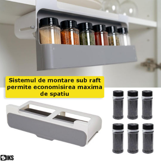 Οργανωτής Μπαχαρικών Πλαστικός Λευκός