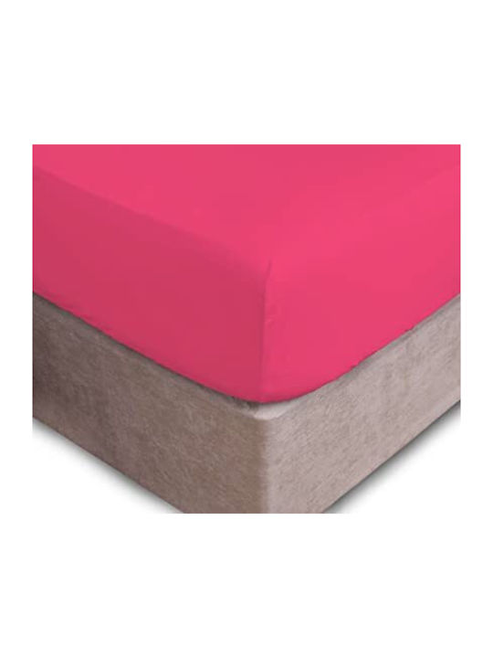 Kotonia Home Cearșaf King Size cu Elastic 180x200+20cm. Fuchsia