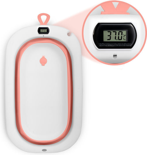 Ricokids Foldable Baby Bath with Thermometer White