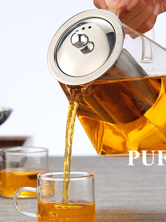 Teapot with Filter Glass Transparent 700ml