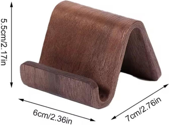 Solid Wooden Mobile Phone Stand in Dark Walnut Shade Molfs