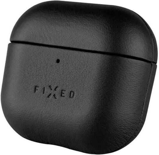 Fixed Podsleather Θήκη Δερμάτινη σε Μαύρο χρώμα για Apple AirPods 4