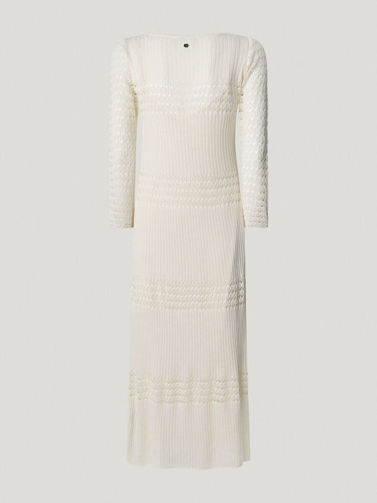 Dress Midi Φόρεμα Mousse White, Υπολευκο
