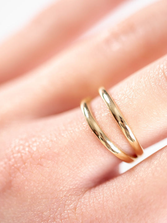 Lunaorocreations Double-Row 14K Gold Ring