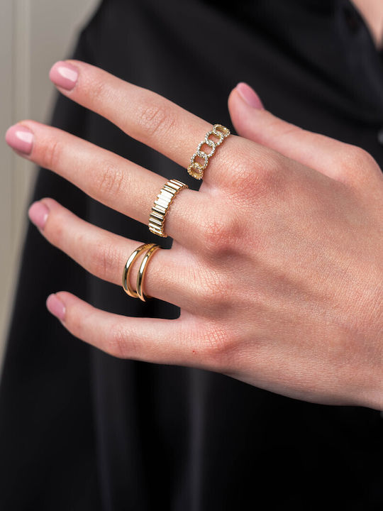 Lunaorocreations Double-Row 14K Gold Ring