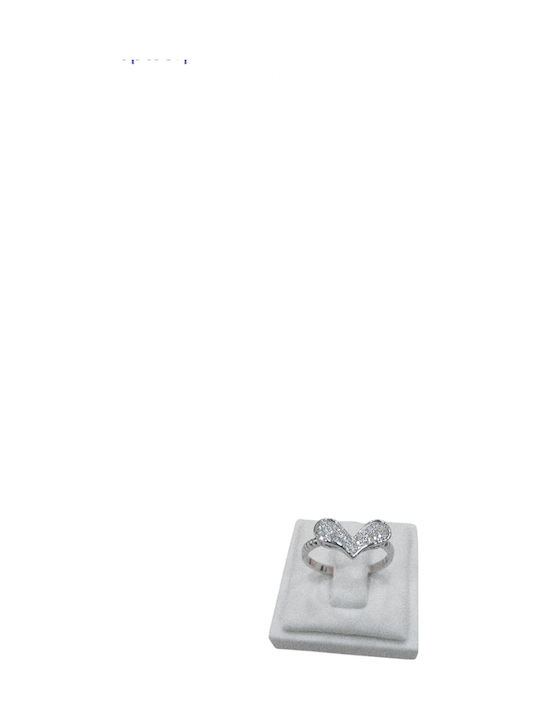 Damenring Silber Herz Zirkon