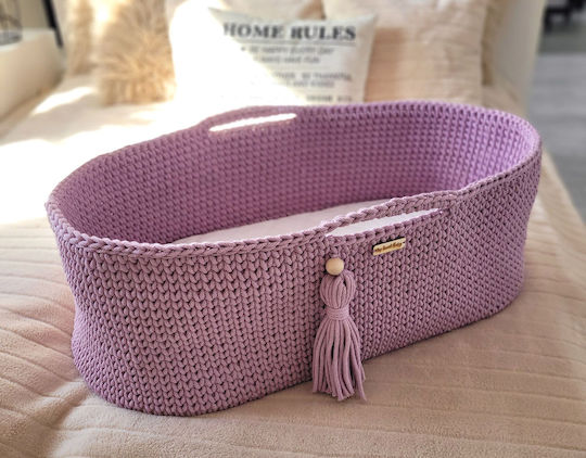 Boho Handmade Moses Basket Stand Lavender