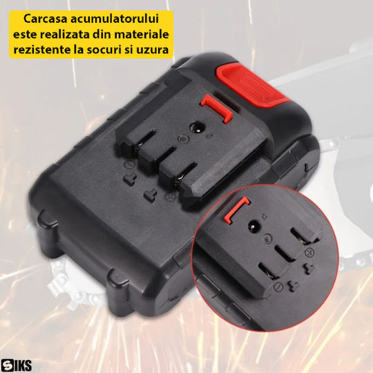 Siks Baterie De Înlocuire Compatibilă Cu Motocoasă Mașină De Tuns Iarbă Drujbă Mini Fierăstrău Spălător Cu Presiune 48v 2 pini Reîncărcabilă Neagră