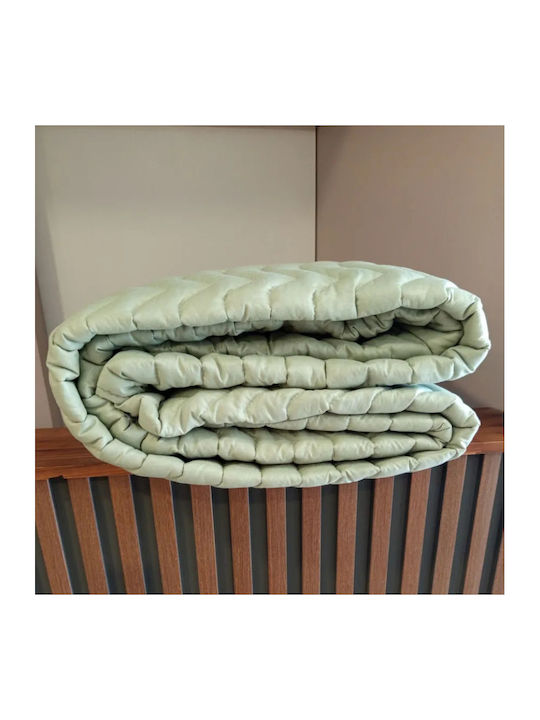 Carmel Πάπλωμα Μονό με Γέμιση Microfiber 150x220εκ. Mboss Olive 150 GSM