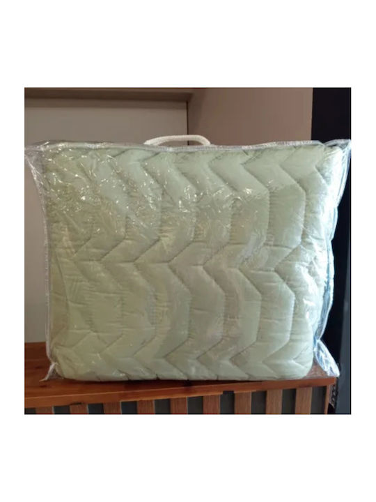 Carmel Πάπλωμα Μονό με Γέμιση Microfiber 150x220εκ. Mboss Olive 150 GSM