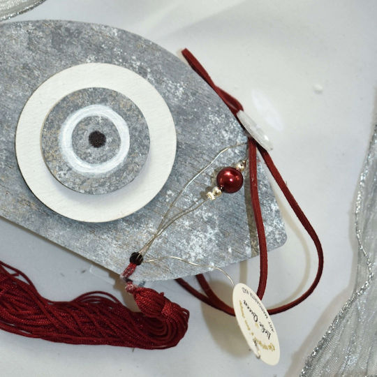 LiebeQueen de birou Amulet Ochi Burgundy din Lemn 1buc