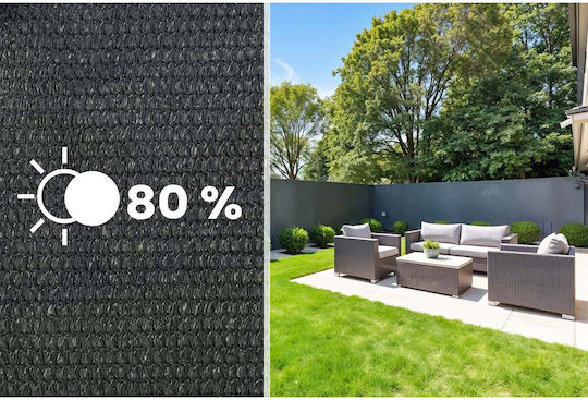 Plonos Δίχτυ Σκίασης Γκρι σε Ρολό 1.5x25m 110gr/m²