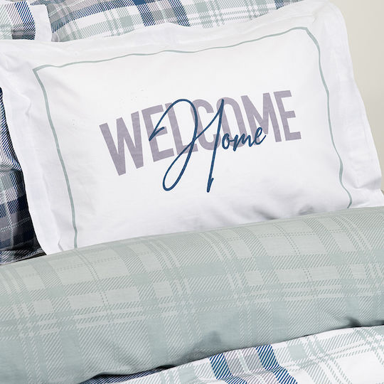 Nima Sheet Sets Queen 240x260cm. Welcome Blue, Grey 4pcs