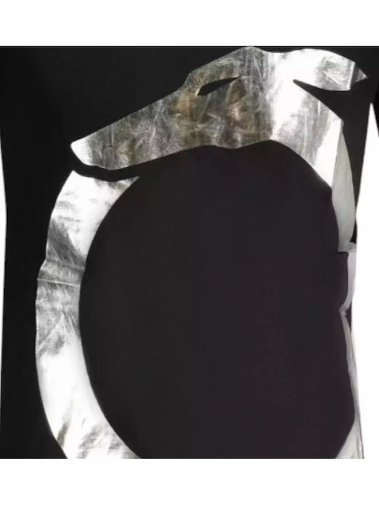 Polo Short Sleeve Black Blouse