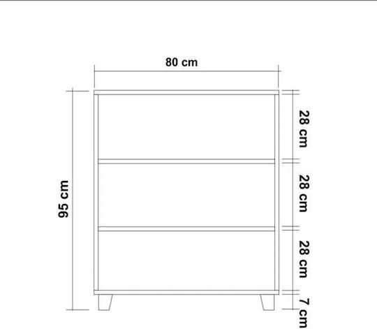 Συρταριέρα Креватокамарас Дървена Leva Multi 80x43x95бр