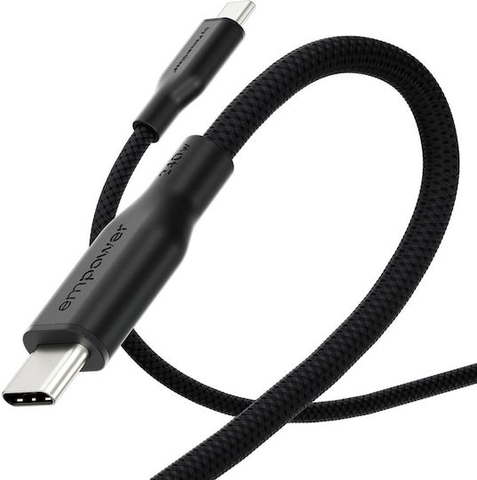 Empower by PanzerGlass USB 2.0 Cable USB-C Male - USB-C 240W PD Black 1.2m