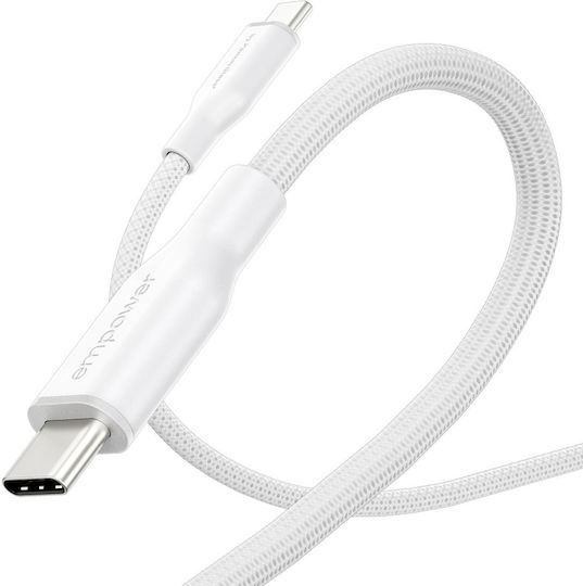 Empower by PanzerGlass USB 2.0 Cable USB-C Male - USB-C 60W PD White 1.2m