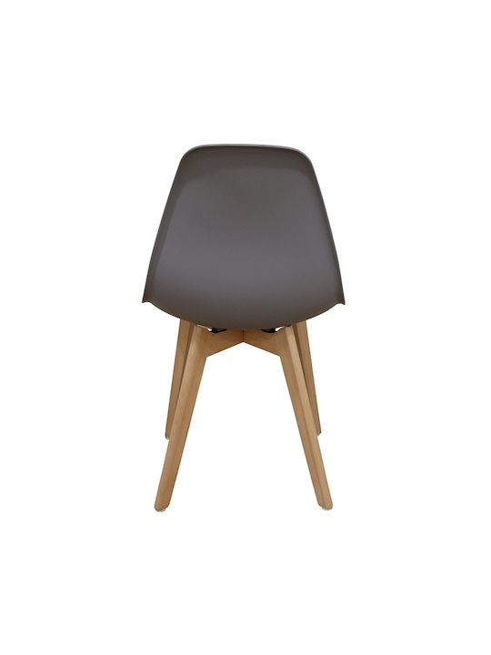 Loft Plus Scaune Bucătărie din Polipropilenă Gri 1buc 46x53x85buc