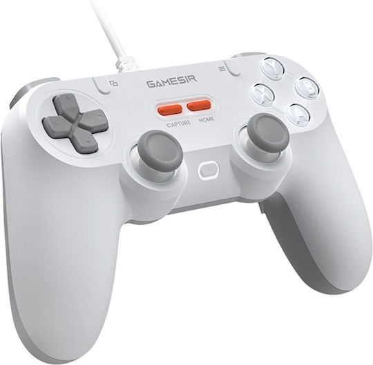 Gamesir T3 Verkabelter Gamepad mit Hall-Effekt-Sticks für Android / PC Weiß