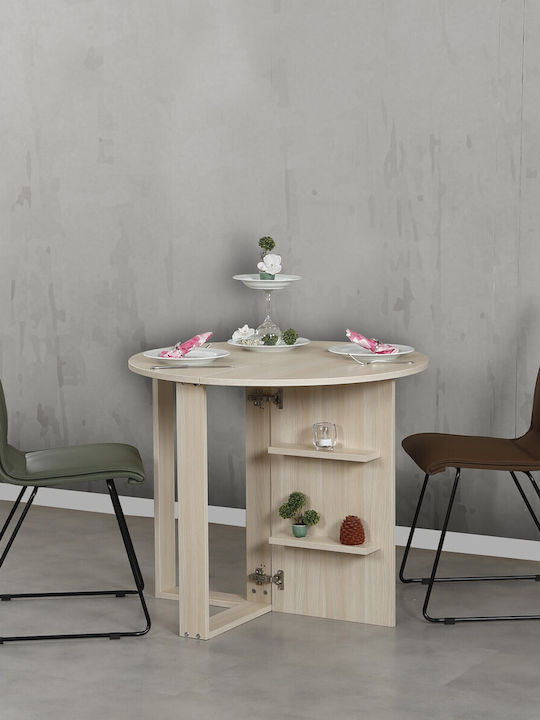 Middle Τραπέζι Τραπεζαρίας Ξύλινο Oak 90x45x77εκ.