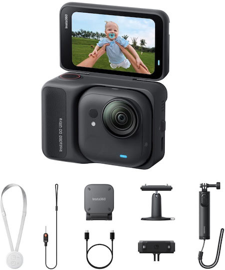 Insta360 GO Ultra Action Camera 4K Ultra HD Underwater Creator Bundle with 2.5" Touch Screen and Wi-Fi Midnight Black