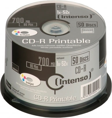 Intenso Beschreibbare CD-R 52x 700MB Kuchenbox 50Stück