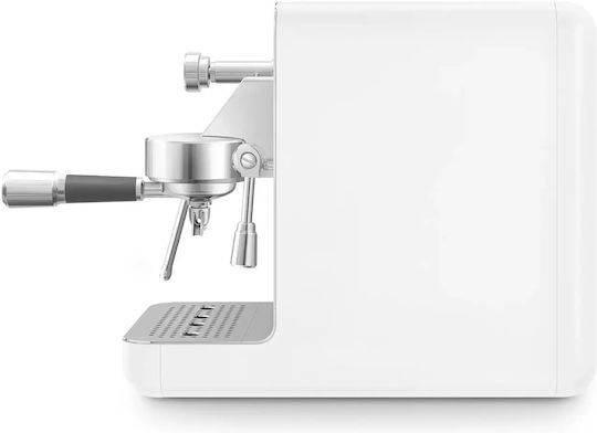 Smeg Automatic Espresso Machine 1700W Pressure 15bar for Cappuccino White EMC02WHMEU