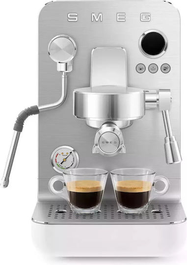 Smeg Automatic Espresso Machine 1700W Pressure 15bar for Cappuccino White EMC02WHMEU