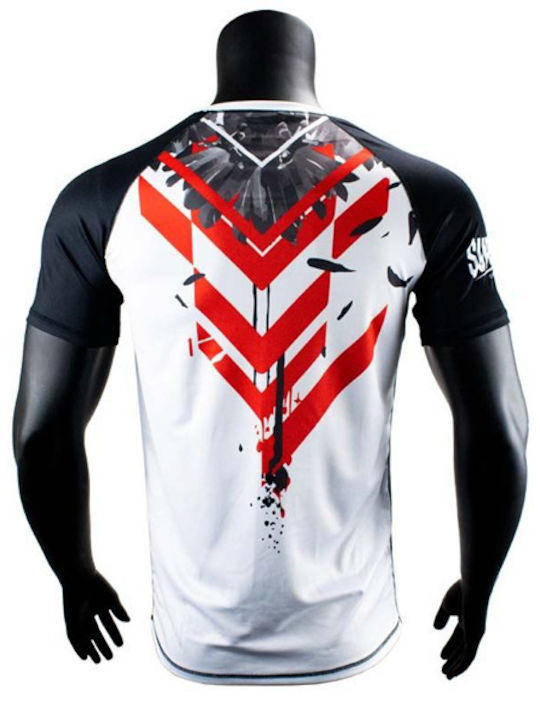 Superpro Ανδρική Κοντομάνικη Μπλούζα SP-TTS184-WH για Jiu-Jitsu Λευκή